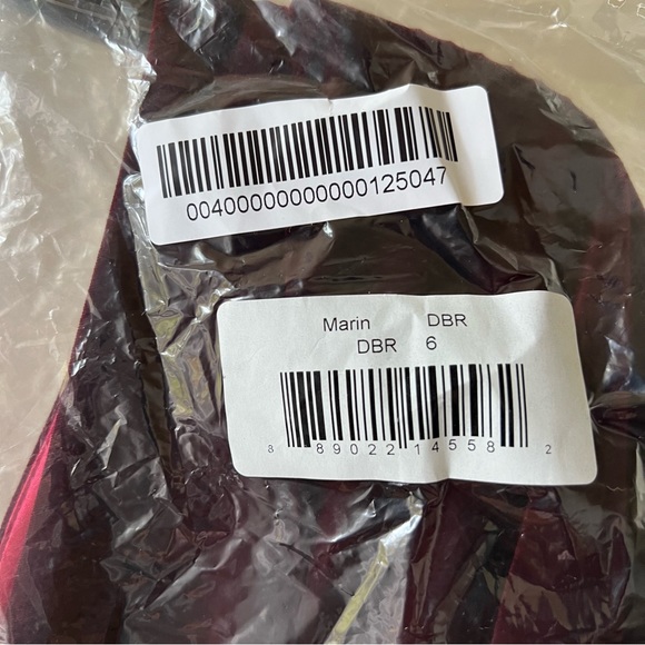 NWT Jenny Yoo Marin dark berry maxi dress gown wrap deep v-neck size 6 - Picture 6 of 7